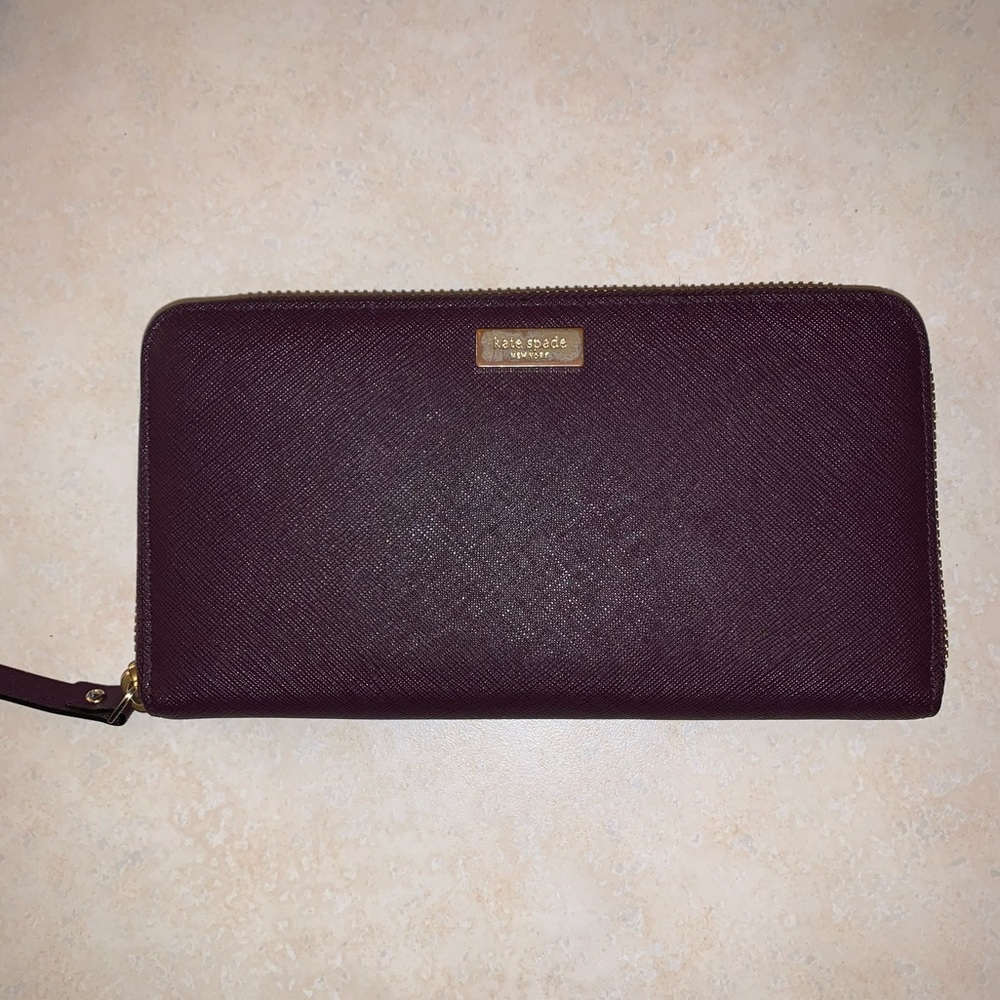 Kate spade maroon wallet